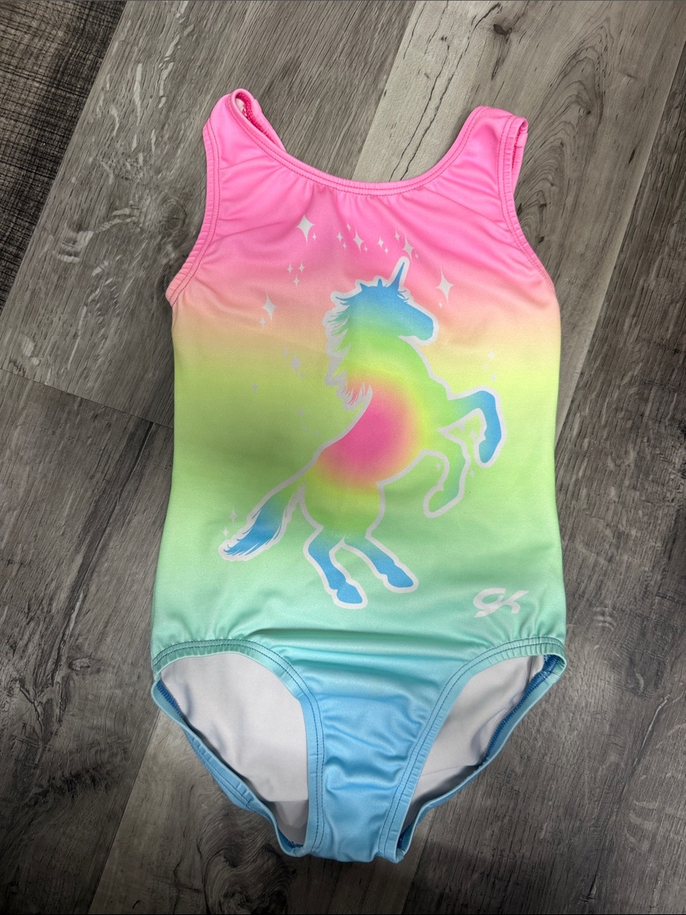 GK rainbow unicorn leotard